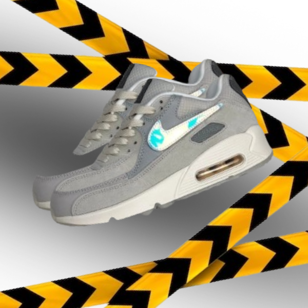 Nike Air Max 90 Cinza Logotipo Removível