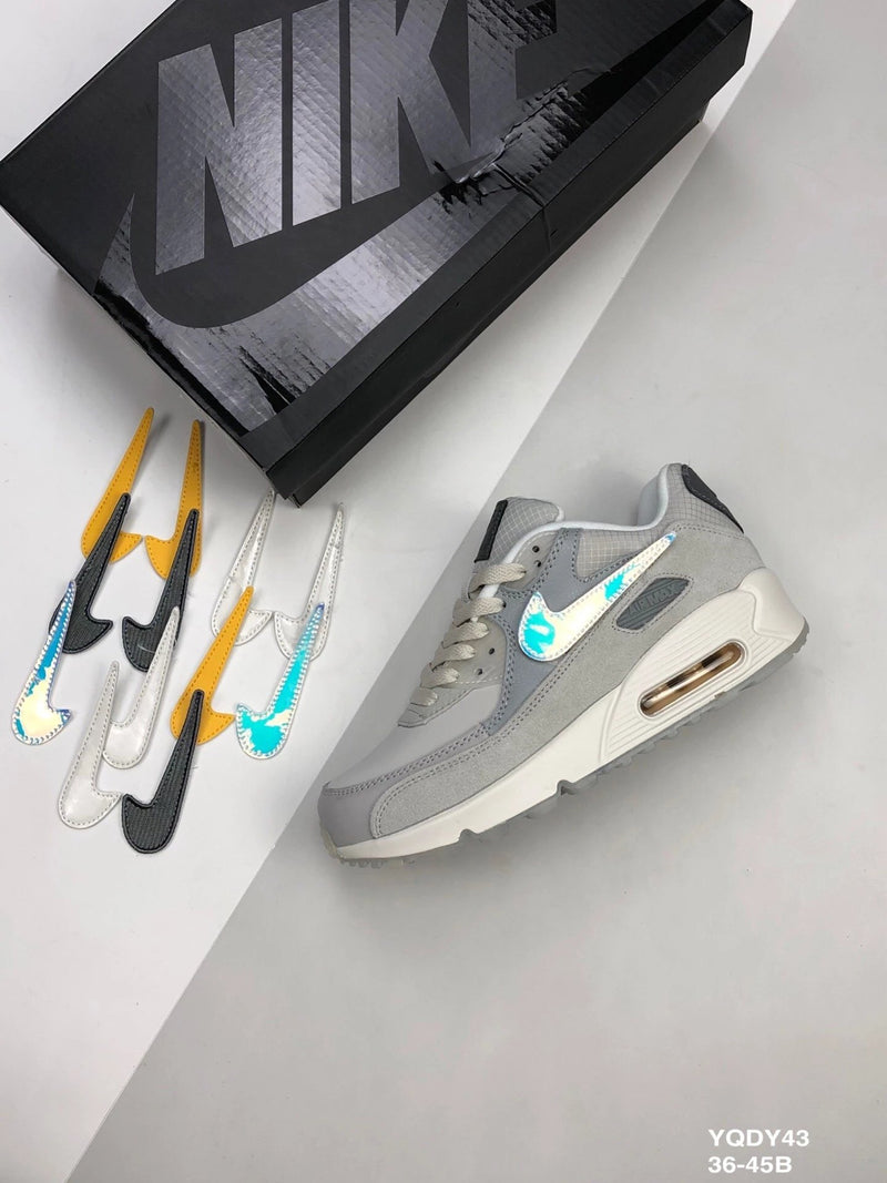 Nike Air Max 90 Cinza Logotipo Removível