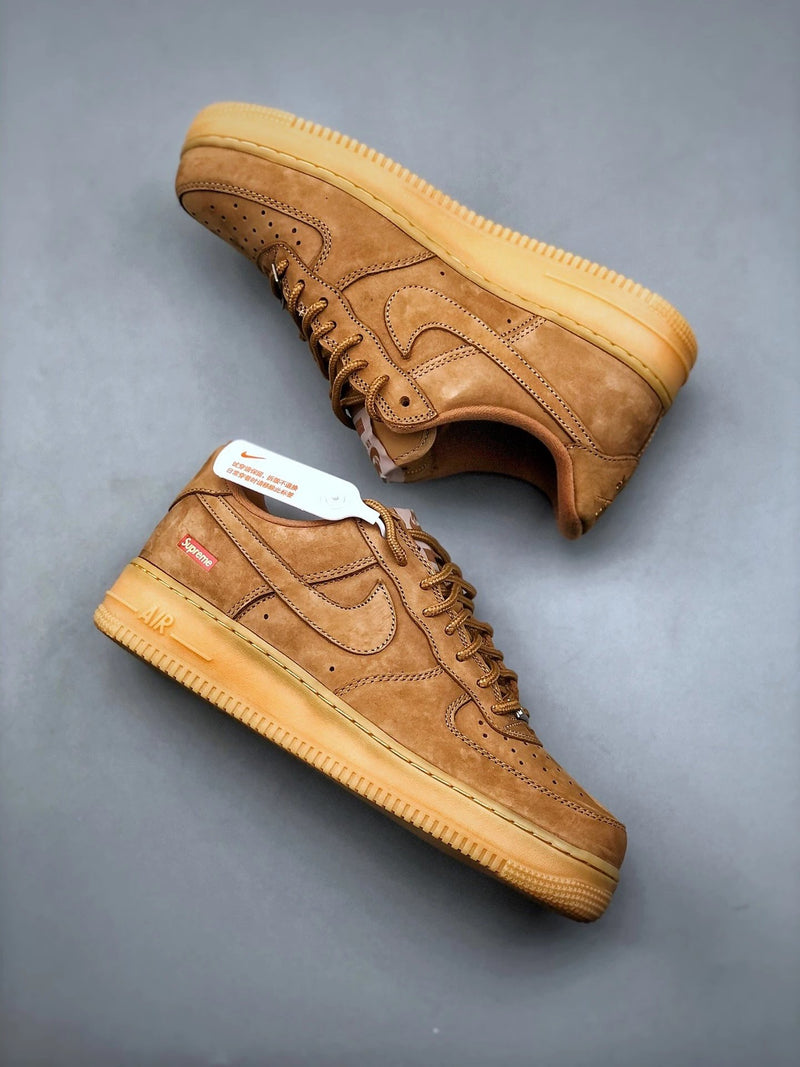 Supreme X Air Force 1 Low Wheat Flax